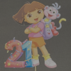 dora taarttopper met leeftijd voor verjaardag