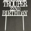 acryl taarttopper have a super trouper birthday met leeftijd