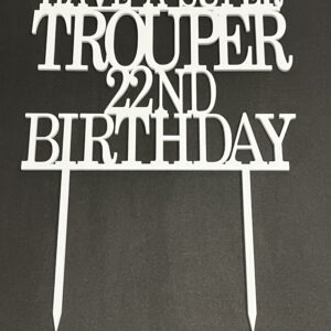acryl taarttopper have a super trouper birthday met leeftijd